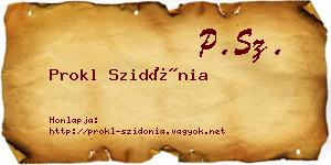Prokl Szidónia névjegykártya